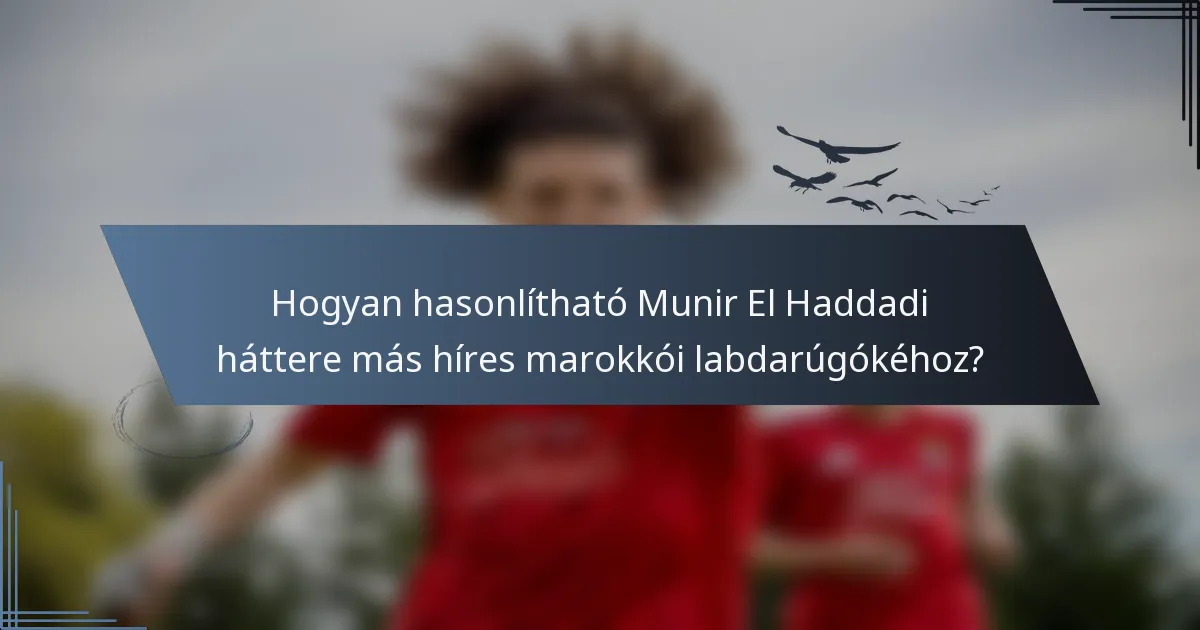 Hogyan hasonlítható Munir El Haddadi háttere más híres marokkói labdarúgókéhoz?