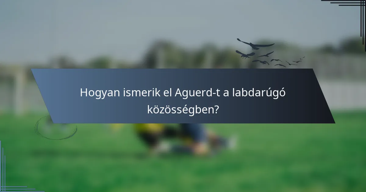 Hogyan ismerik el Aguerd-t a labdarúgó közösségben?