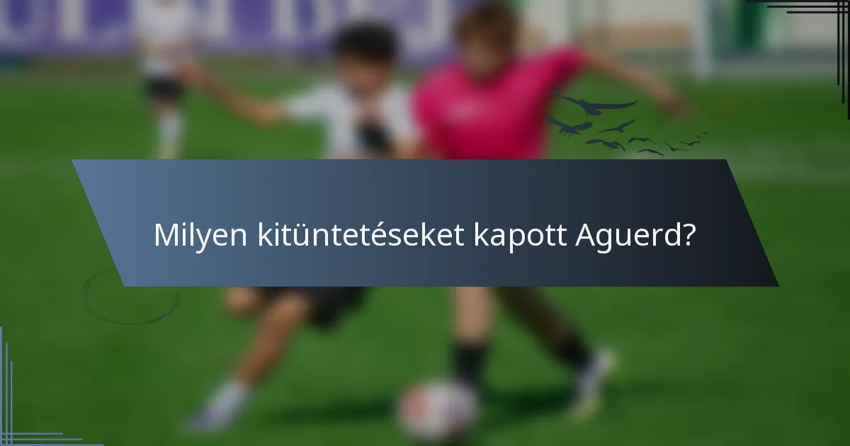 Milyen kitüntetéseket kapott Aguerd?